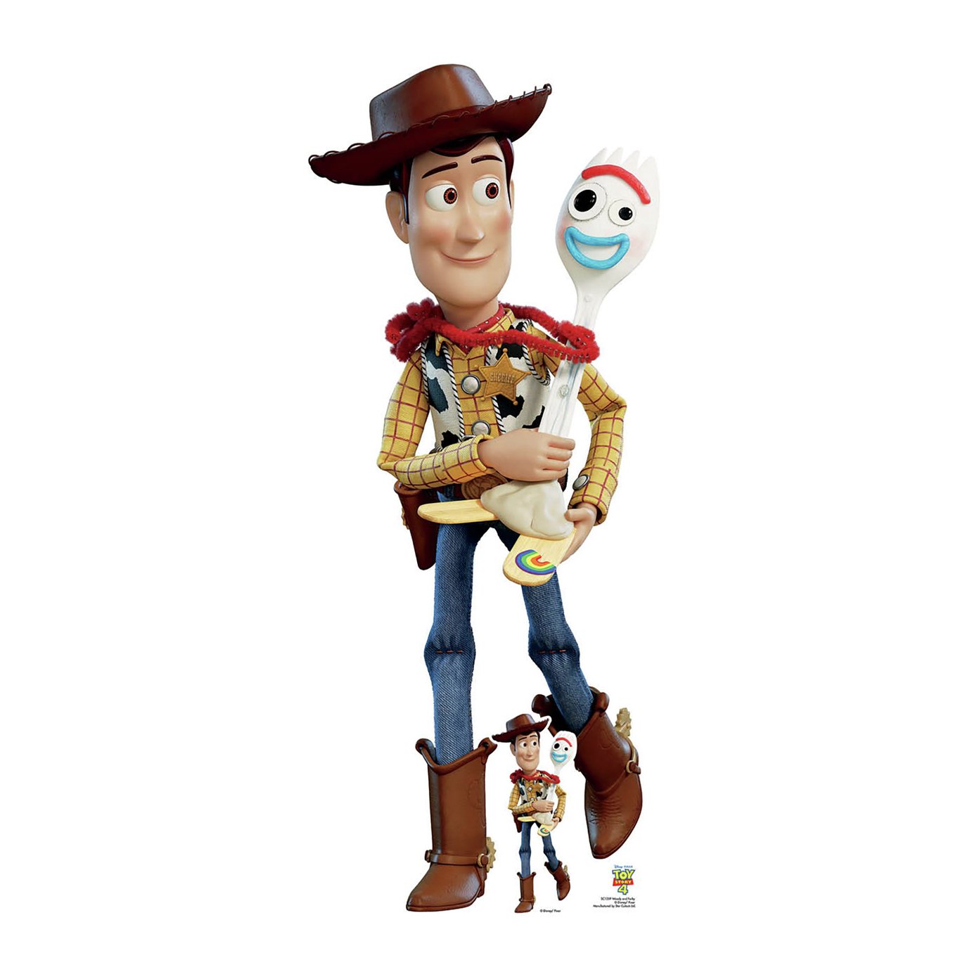 Star Cutouts Toy Story Woody & Forky Cardboard Cutout