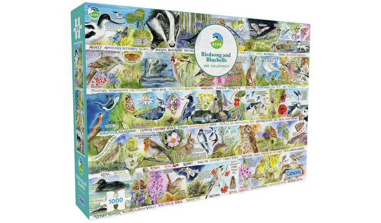 Gibsons RSPB British Wildlife A-Z 1000 Pieces Puzzle