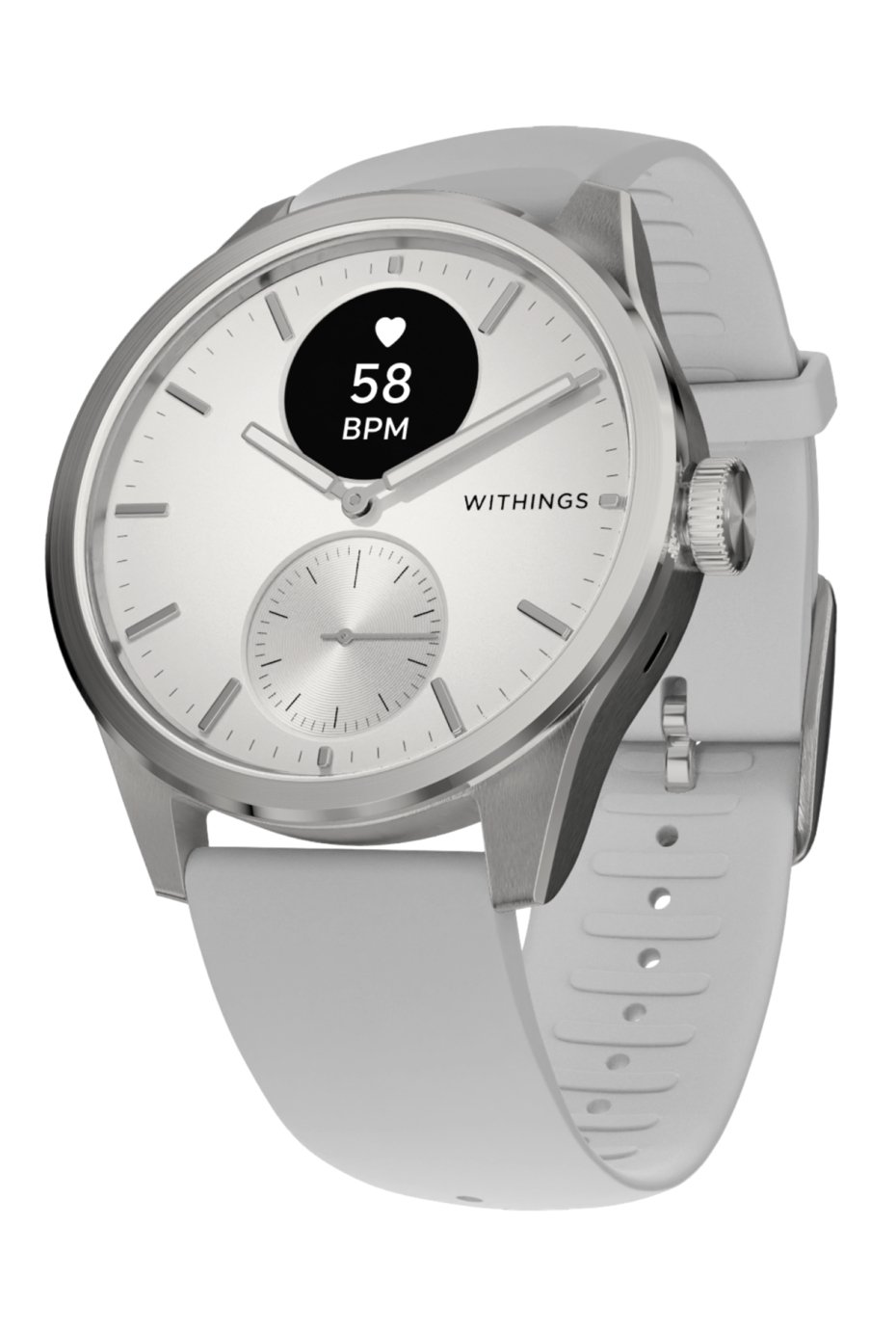 Withings ScanWatch 2 42mm Smart Watch - Pearl White & Grey