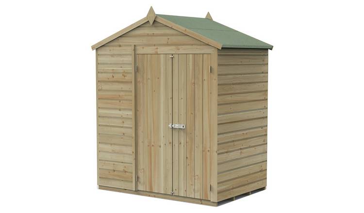 Forest Beckwood Shiplap Windowless Apex Shed - 6 x 4ft