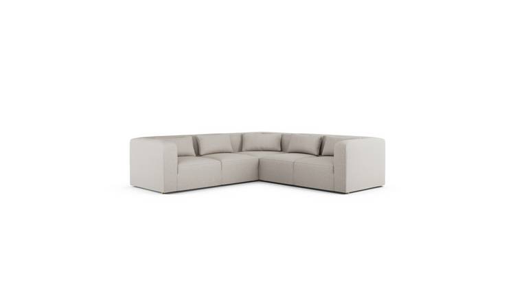 Habitat Lars Reversible Corner Sofa - Stone - Ash Leg