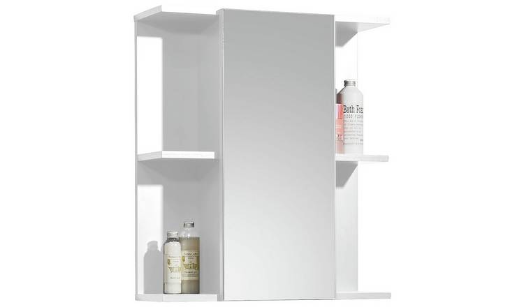 Julian Bowen Mandy 1 Door Mirrored Wall Cabinet - White