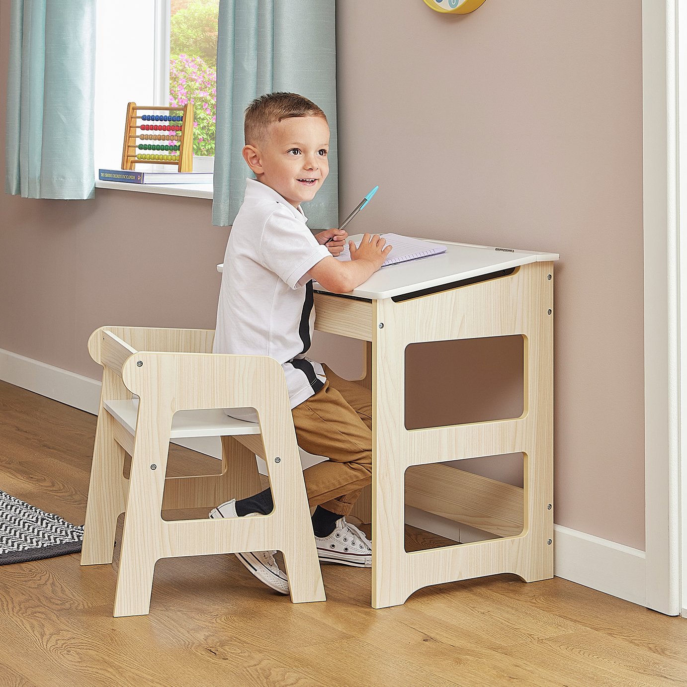 Liberty House Kids Study Desk and Chair - Light wood