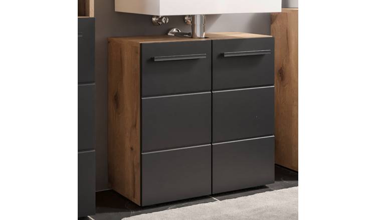 Julian Bowen Vista Under Sink Unit - Black & Oak