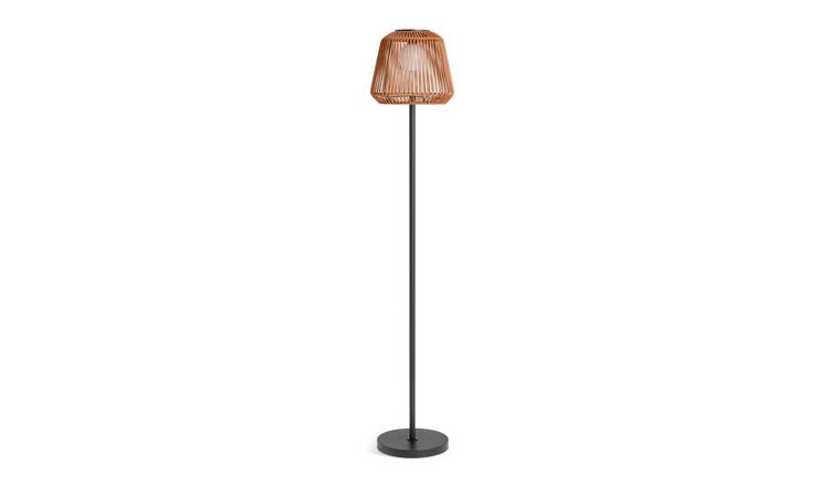 Habitat Solar Rattan Floor Lamp