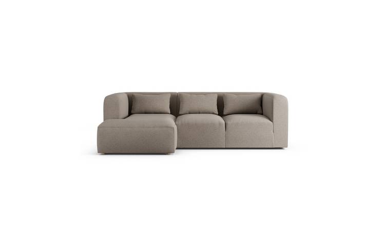 Habitat Lars Left Hand Corner Sofa - Mocha - Ash Leg