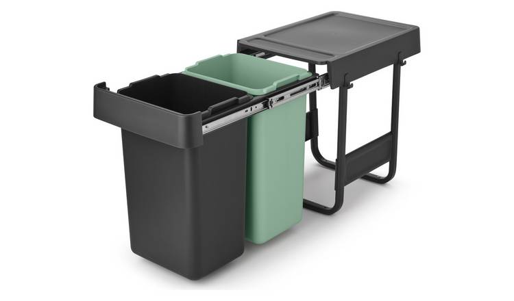 Brabantia Sort & Go 2x15 Litre Built-in Bin - Dark Grey 