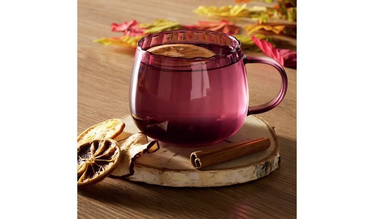 Home Pumpkin Glass Mug - Purple