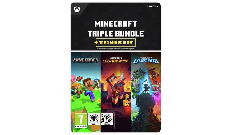 Minecraft Triple Bundle + 1020 Minecoins PC Game Digital DL