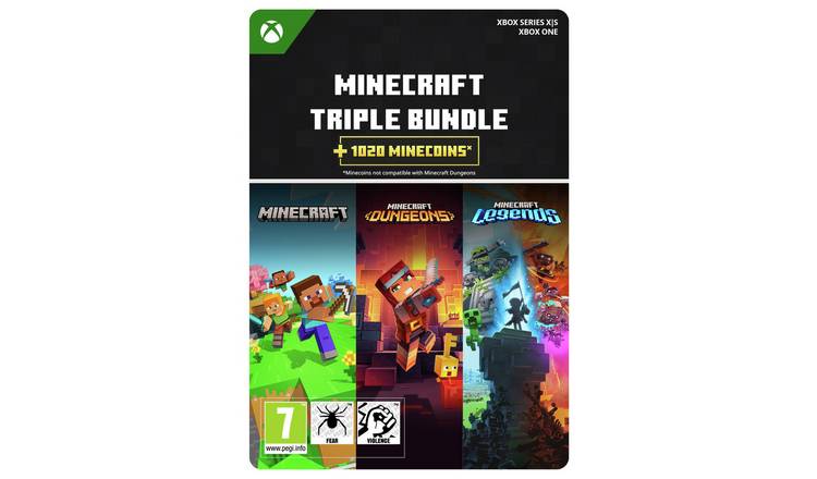 Minecraft Triple Bundle +1020 Minecoins Xbox Game Digital DL