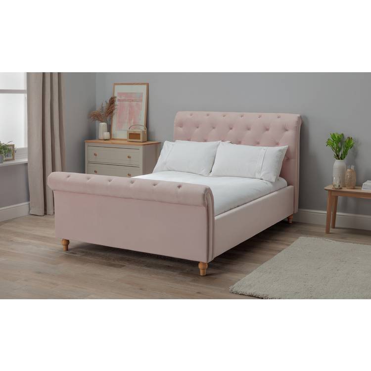 Argos Home Harrogate Kingsize Velvet Bed Frame - Pink 0