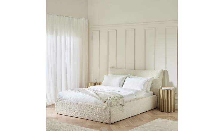 Habitat Marshmallow Kingsize End Lift Ottoman Bed - White