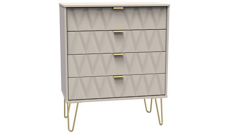 Shimmer 4 Drawer Chest - Beige