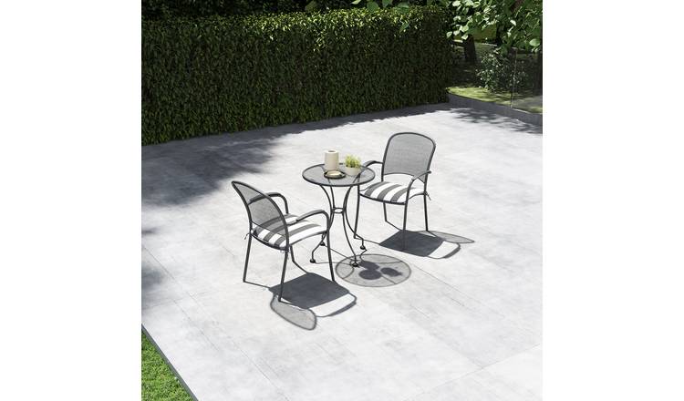 Pacific Carlo 2 Seater Metal Garden Bistro Set with Cushions