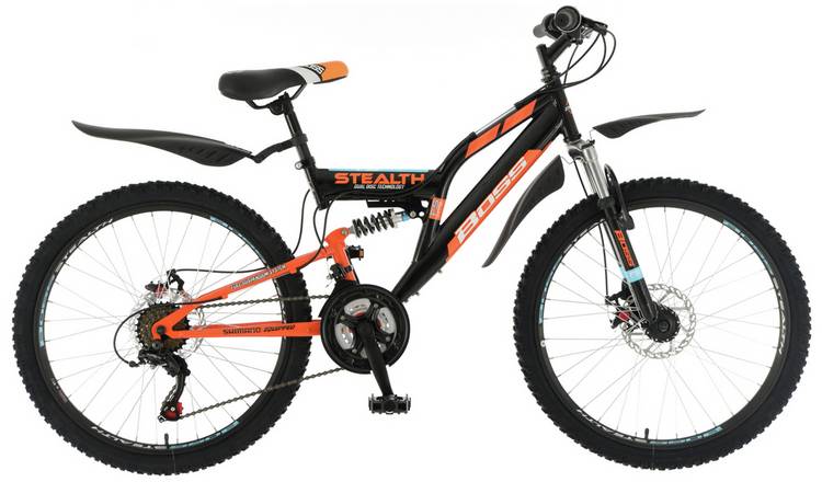 Boss Stealth 24 Inch Kids Mountain Bike - Black