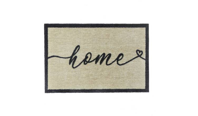 My Mats Home Cream Short Pile Doormat - 75x50cm