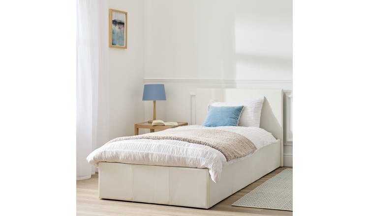 Argos Home Lavendon Single End Lift Ottoman Bed - White