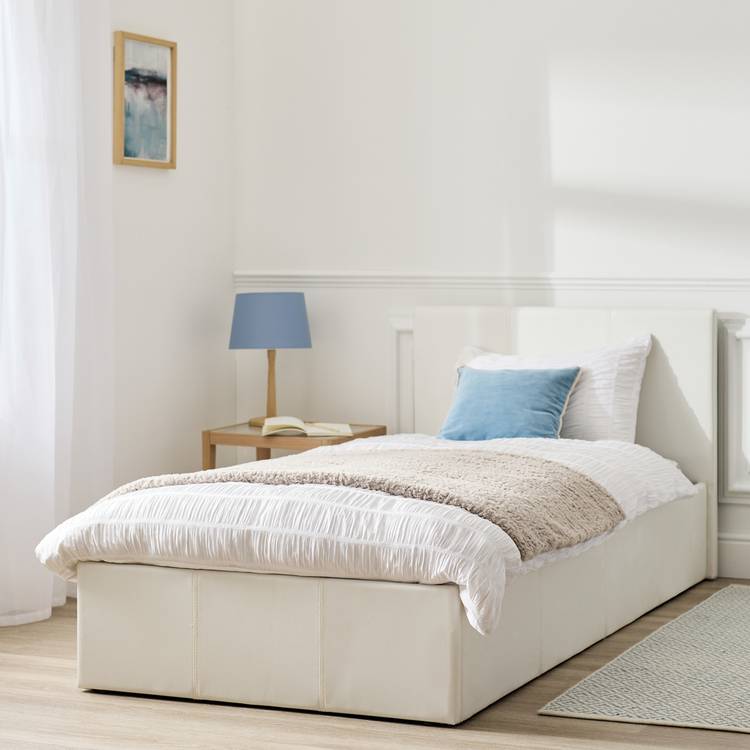 Argos Home Lavendon Single End Lift Ottoman Bed - White 0