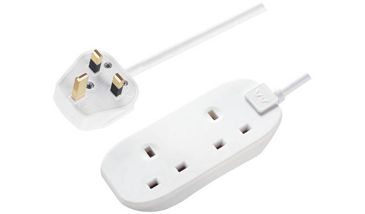 Masterplug 2 Socket 1m Extension Lead