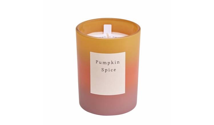 Argos Home Ombre Glass Medium Candle - Pumpkin Spice