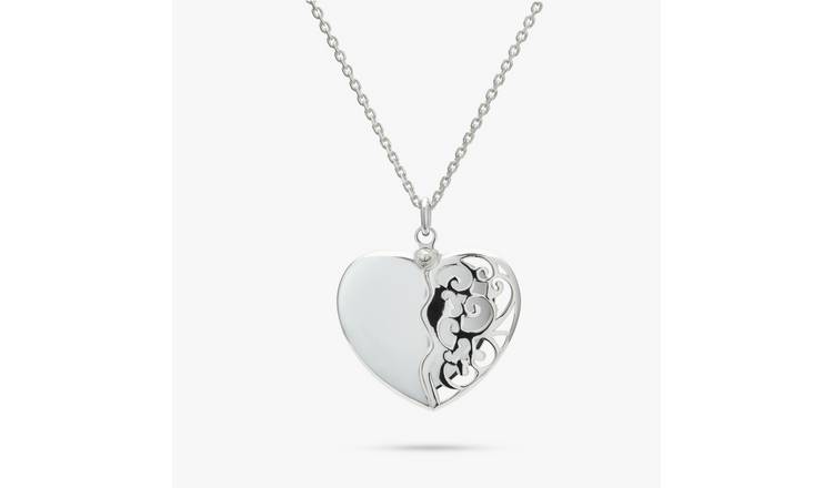 Revere Opening Heart Padlock Pendant Necklace