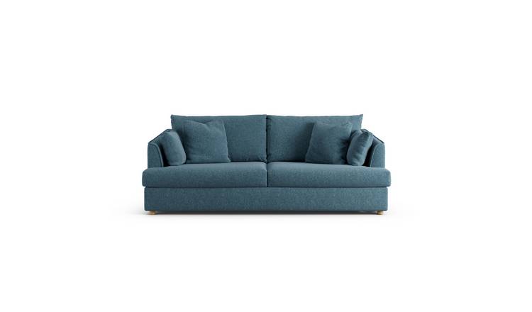 Habitat Holmfirth Fabric 3 Seater Sofa - Blue