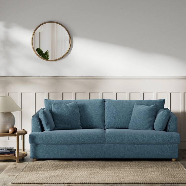 Habitat Holmfirth Fabric 3 Seater Sofa - Blue 0