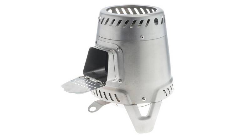 Buy Decathlon Wood-Burning Stainless Steel Camping Stove Grey