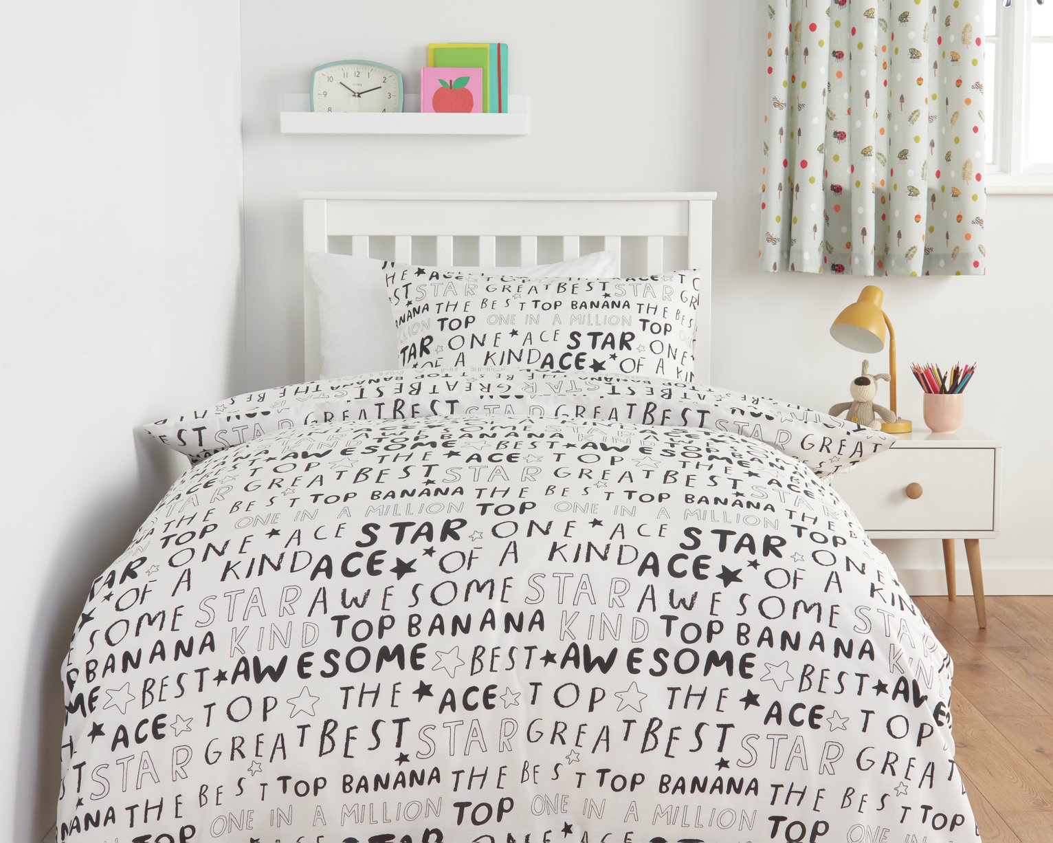 Argos Home Monochrome Text Bedding Set Review