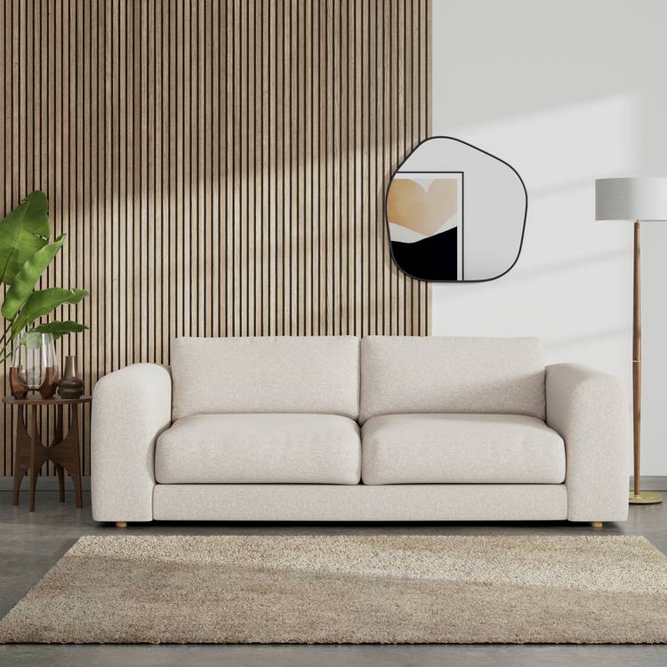 Habitat Ayr Fabric 4 Seater Sofa - Natural 0