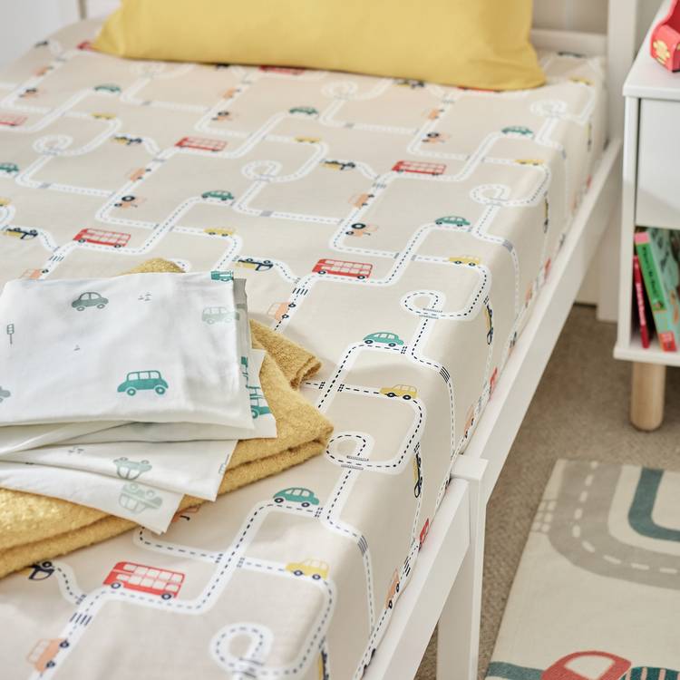 Habitat Transport Twin Nursery Fitted Sheet - Single 0