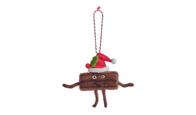 Argos Home Single Yule Log Christmas Hanging Ornament