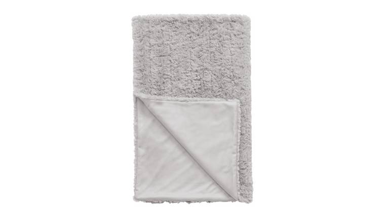 Habitat Faux Fur Textured Throw - Neutral - 150x200cm