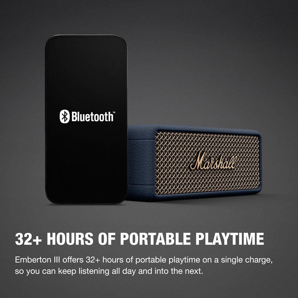 Buy Marshall Emberton III Portable Speaker - Midnight Blue