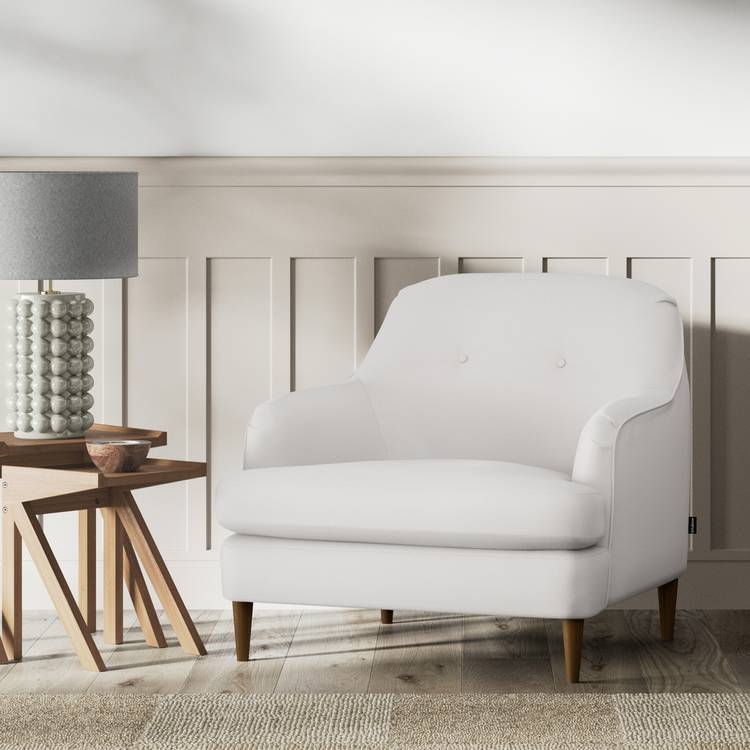 Habitat Frome Fabric Armchair - Natural - Dark Leg 0