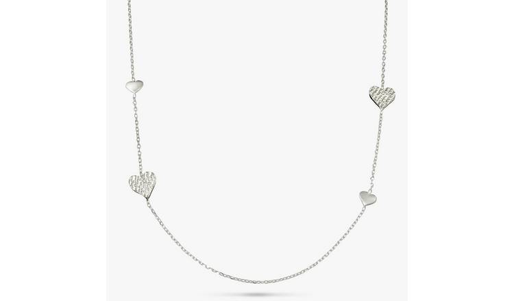 Revere Sterling Silver Sculpted Heart Necklace