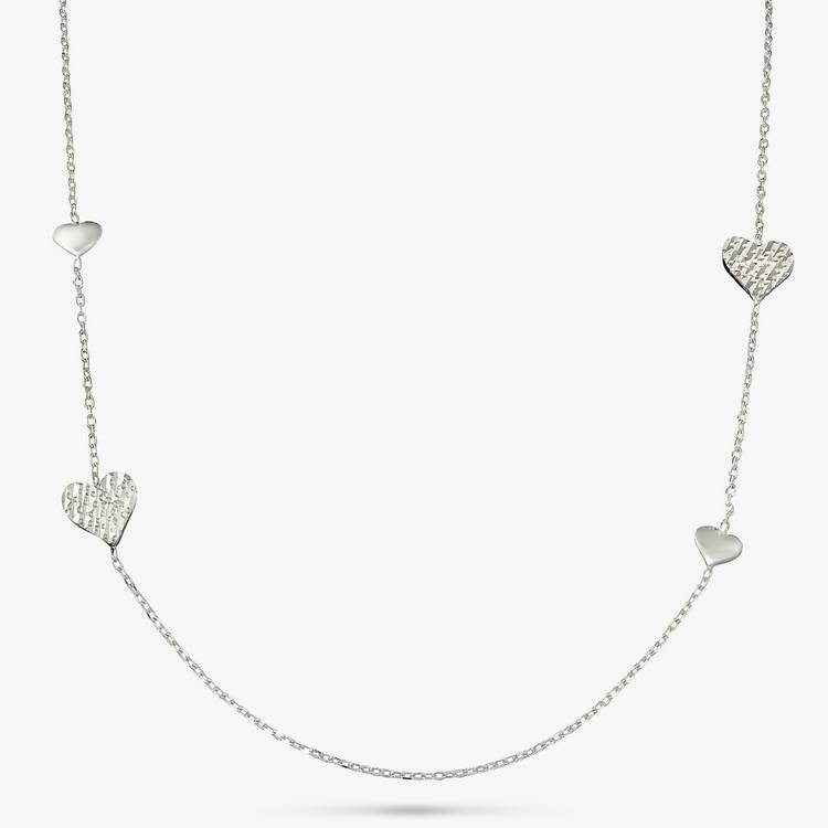 Revere Sterling Silver Sculpted Heart Necklace 0