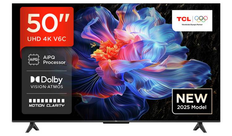 TCL 50 Inch 50V6C-UK Smart 4K UHD HDR LED TV