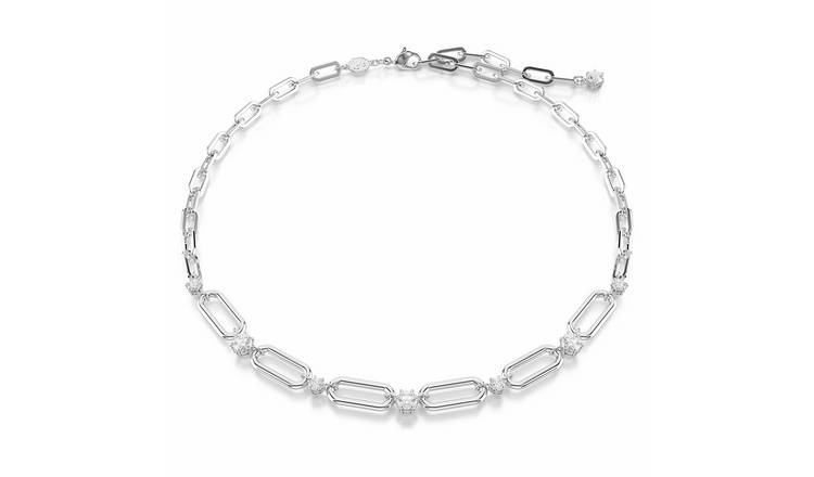 Swarovski Rhodium Plated Constella Link Chain Necklace