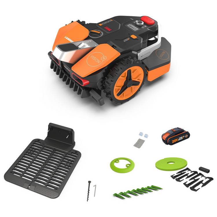 Worx 18cm Cordless Robotic Lawnmower - 48W 0