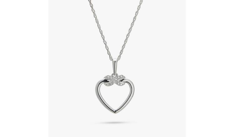 Revere Sterling Silver Infinity Heart Pendant Necklace