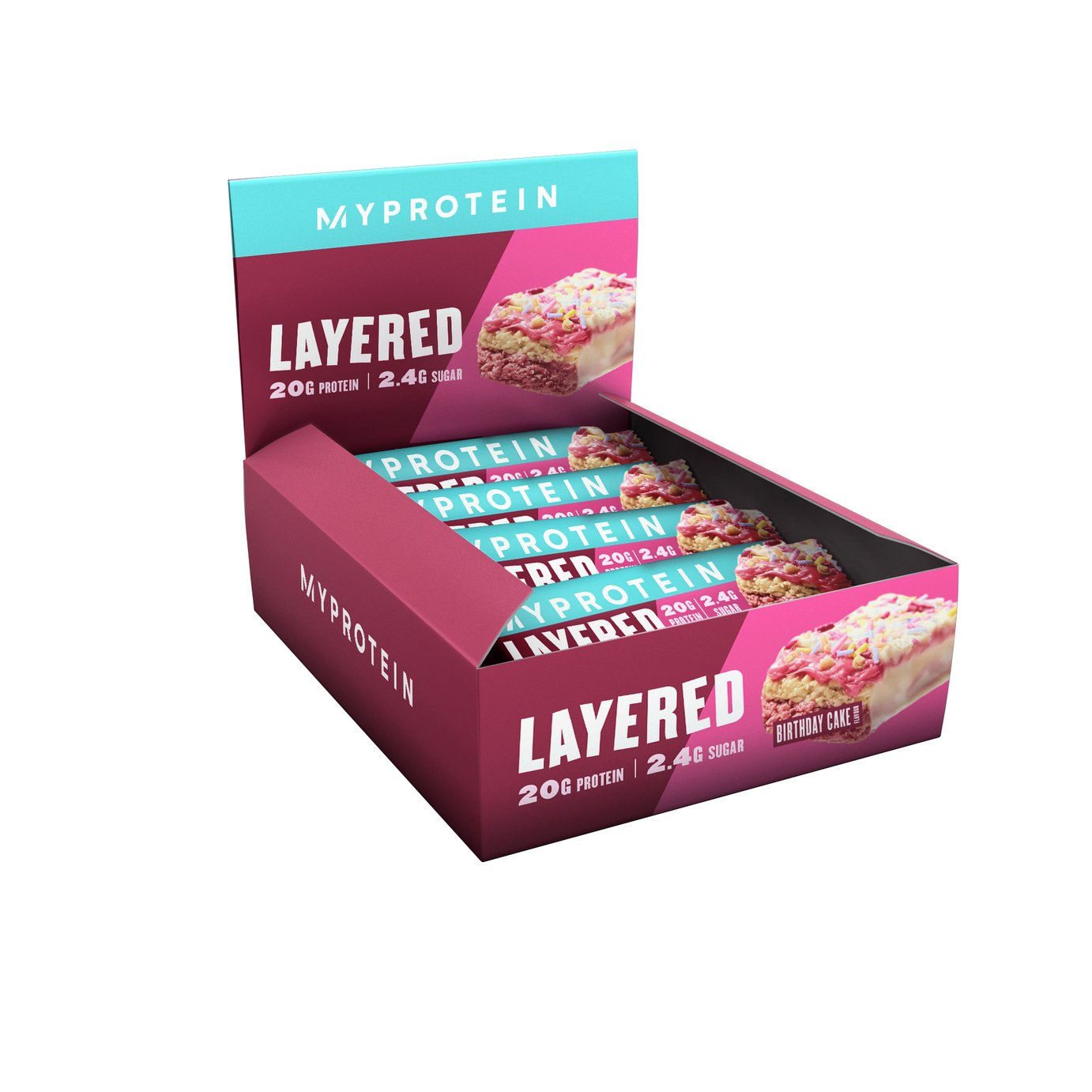 Myprotein Birthday Cake Layered Snack Bar x 12