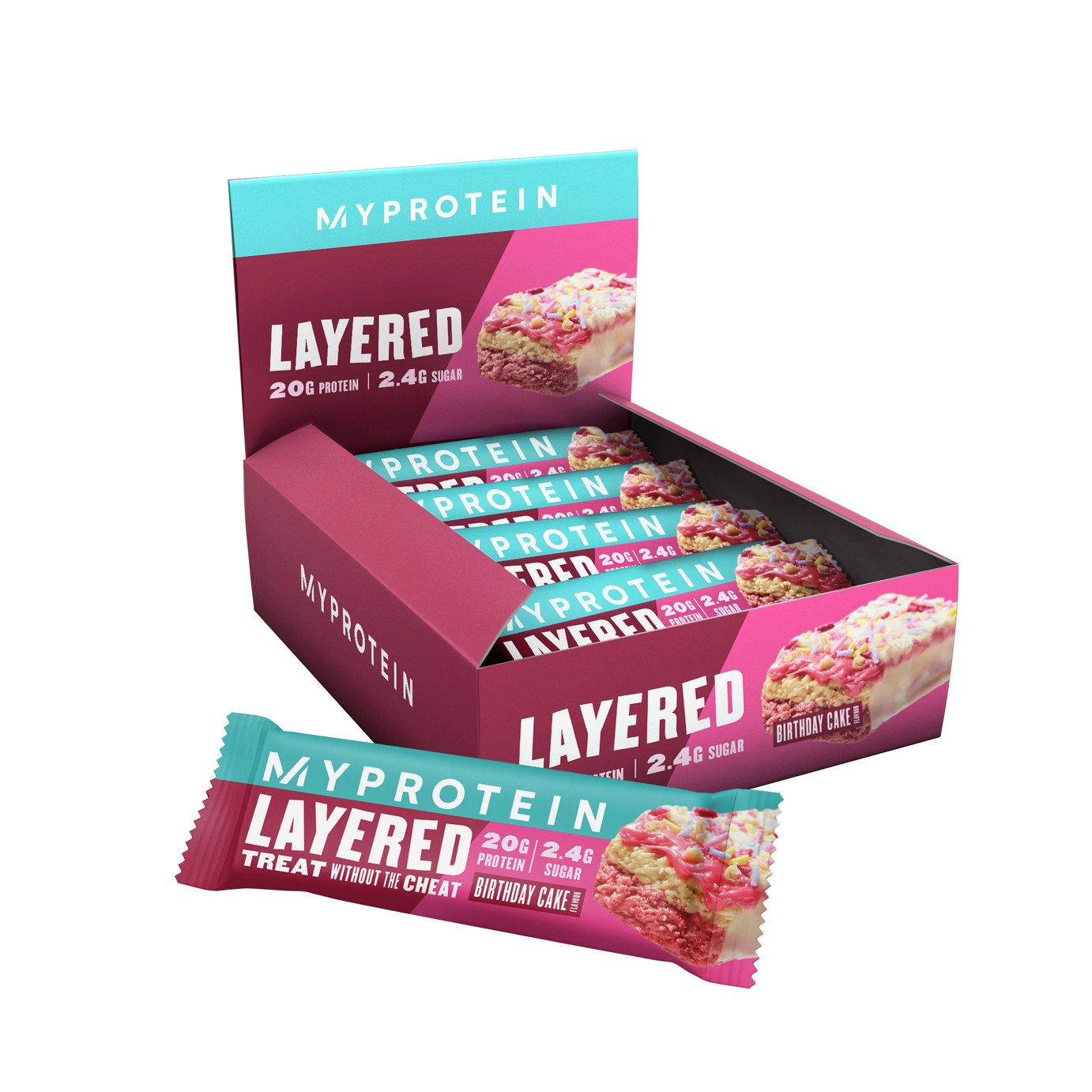 Myprotein Birthday Cake Layered Snack Bar x 12 Review