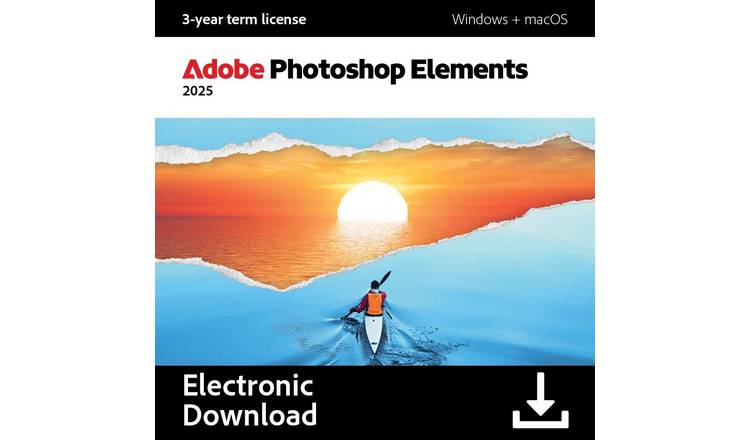 Adobe Photoshop Element 2025 1 Device, 1 User, 3 Years