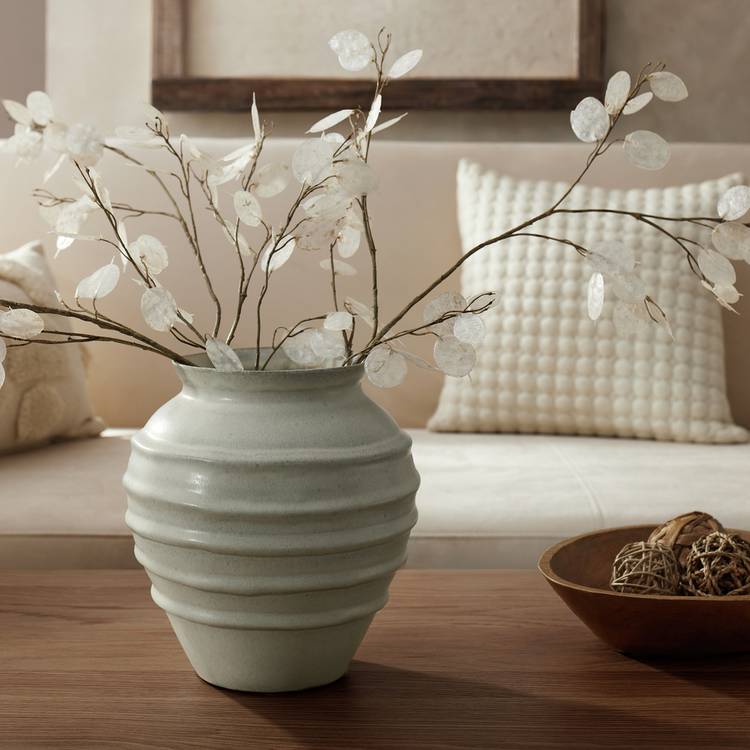 Argos Home Reactive Glaze Ceramic Vase - White 0