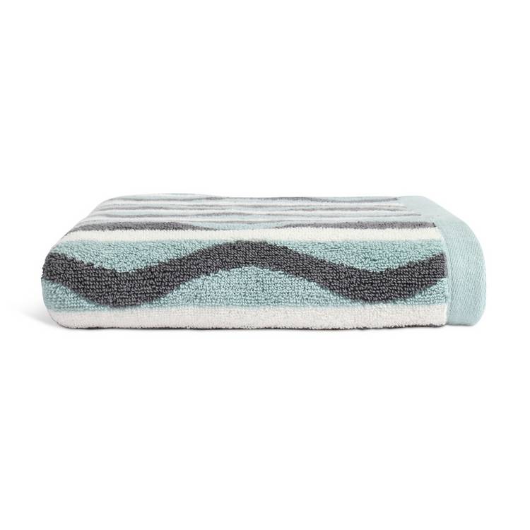 Habitat Retro Wave Geo Hand Towel - Multicoloured 0