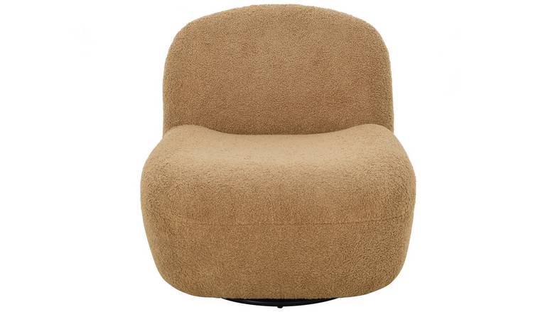 Argos Home Velvet Accent Chair - Brown