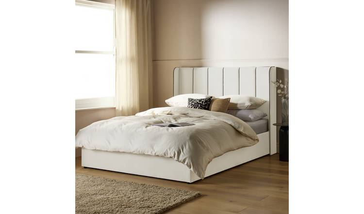 Argos Home Emilie Double End Lift Ottoman Bed - White