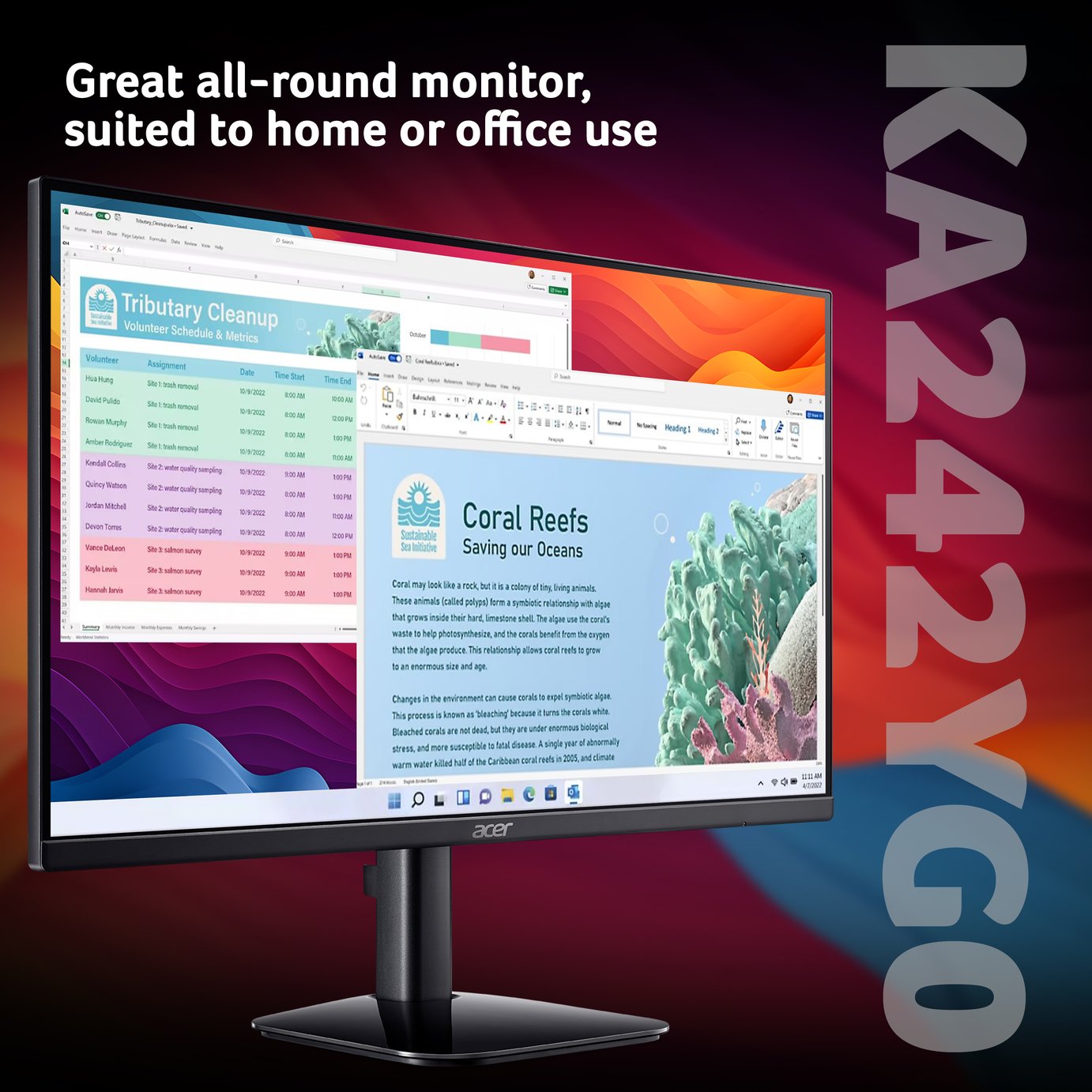 Buy Acer KA242Y GO 23.8 Inch 120Hz FHD Monitor | PC monitors | Argos