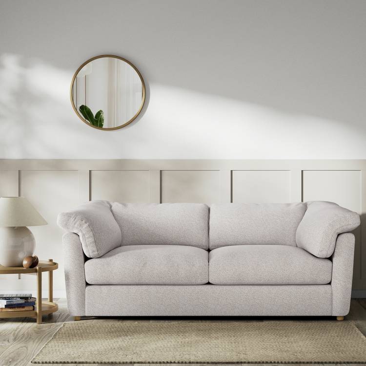 Habitat Wynn Fabric 3 Seater Sofa - Natural - Ash Leg 0